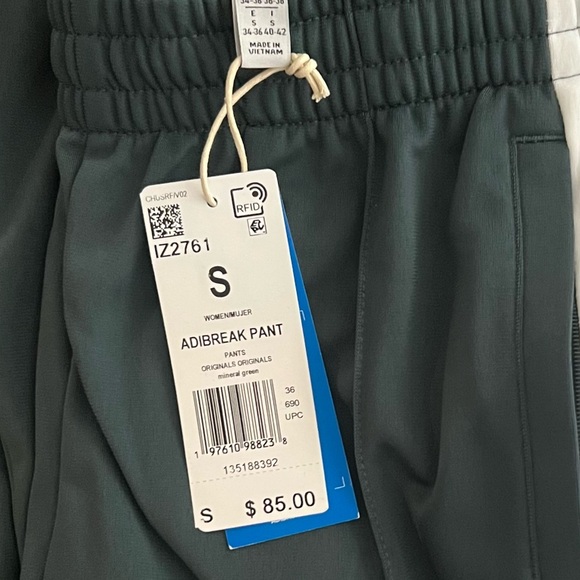 Adidas Women Pant | AdiBreak Mineral Green | Size Small - Picture 7 of 7
